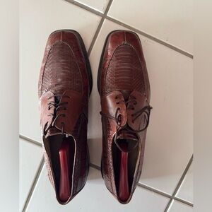 Men’s size 12 Brown Genuine Snake Dress Shoes